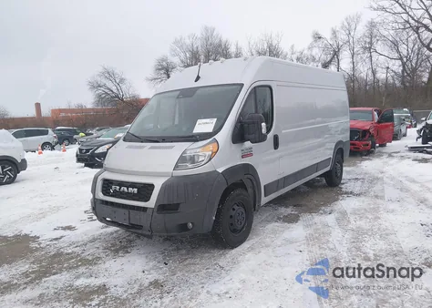 2022 Ram Promaster 2500 High Roof 159 Wb z USA, uszkodzony, nr VIN 3C6LRVDG2NE123344